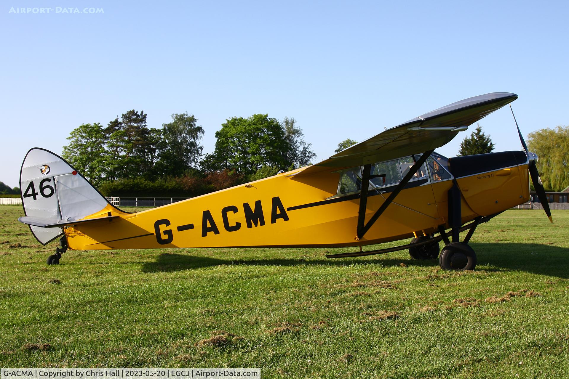 G-ACMA, 1934 De Havilland DH.85 Leopard Moth C/N 7042, Sherburn in Elmet