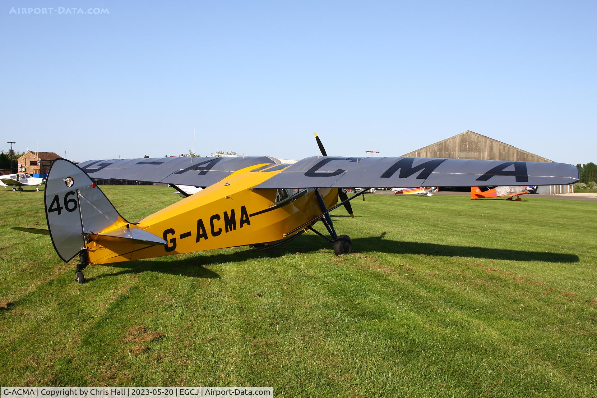 G-ACMA, 1934 De Havilland DH.85 Leopard Moth C/N 7042, Sherburn in Elmet