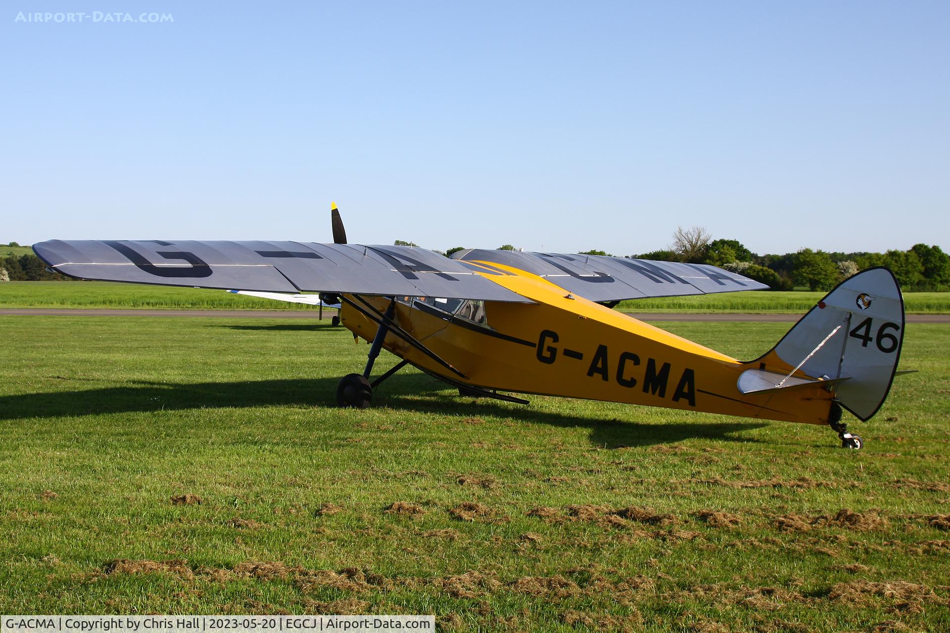G-ACMA, 1934 De Havilland DH.85 Leopard Moth C/N 7042, Sherburn in Elmet