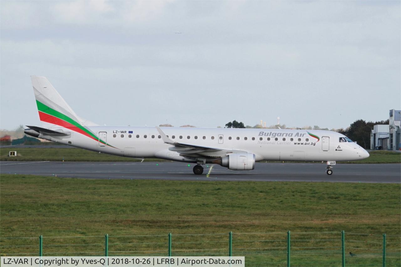LZ-VAR, 2012 Embraer 190AR (ERJ-190-100IGW) C/N 19000496, Embraer 190AR, Taxiing, Brest-Bretagne Airport (LFRB-BES)