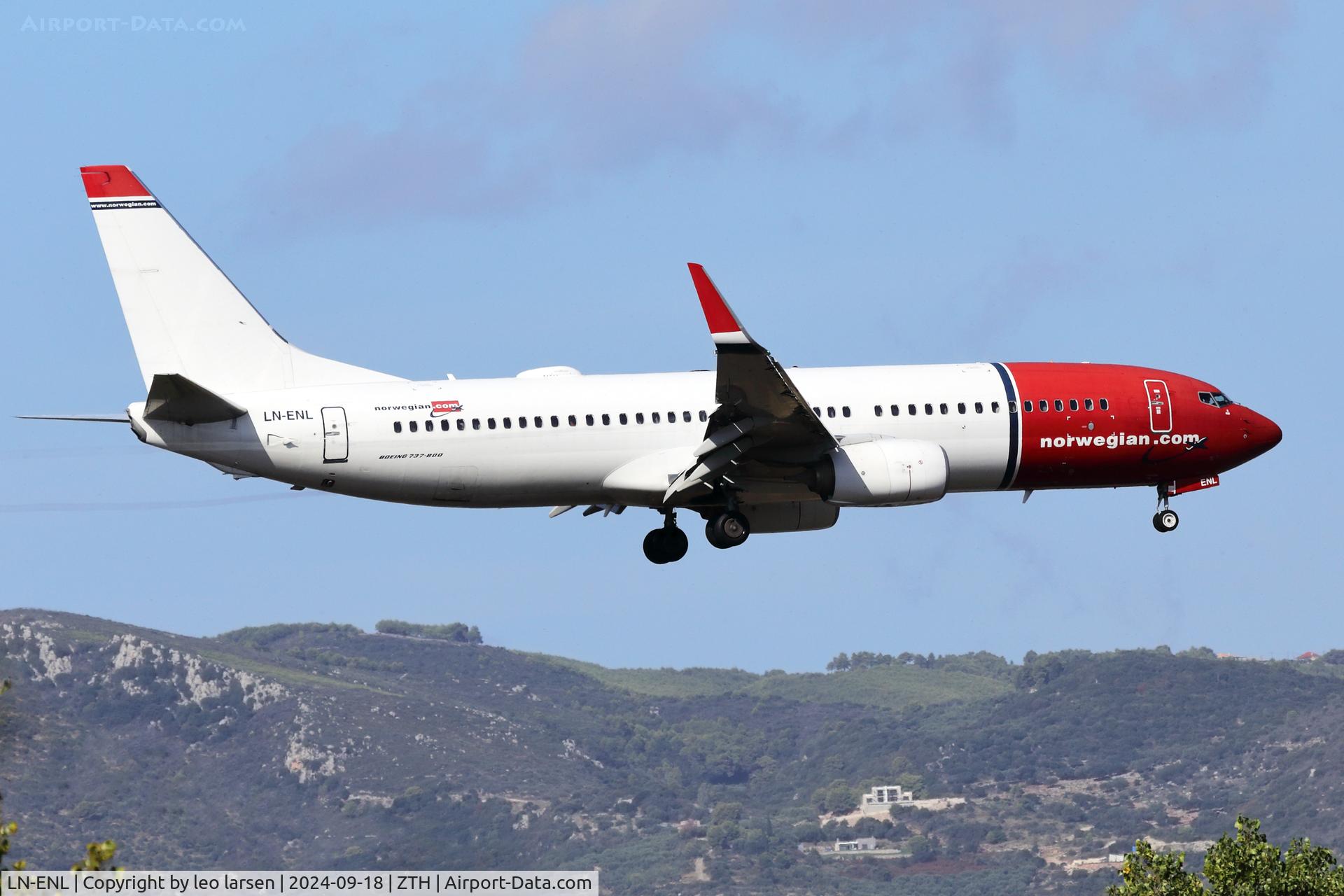 LN-ENL, 2016 Boeing 737-8JP C/N 41148, Zakynthos 18.9.2024