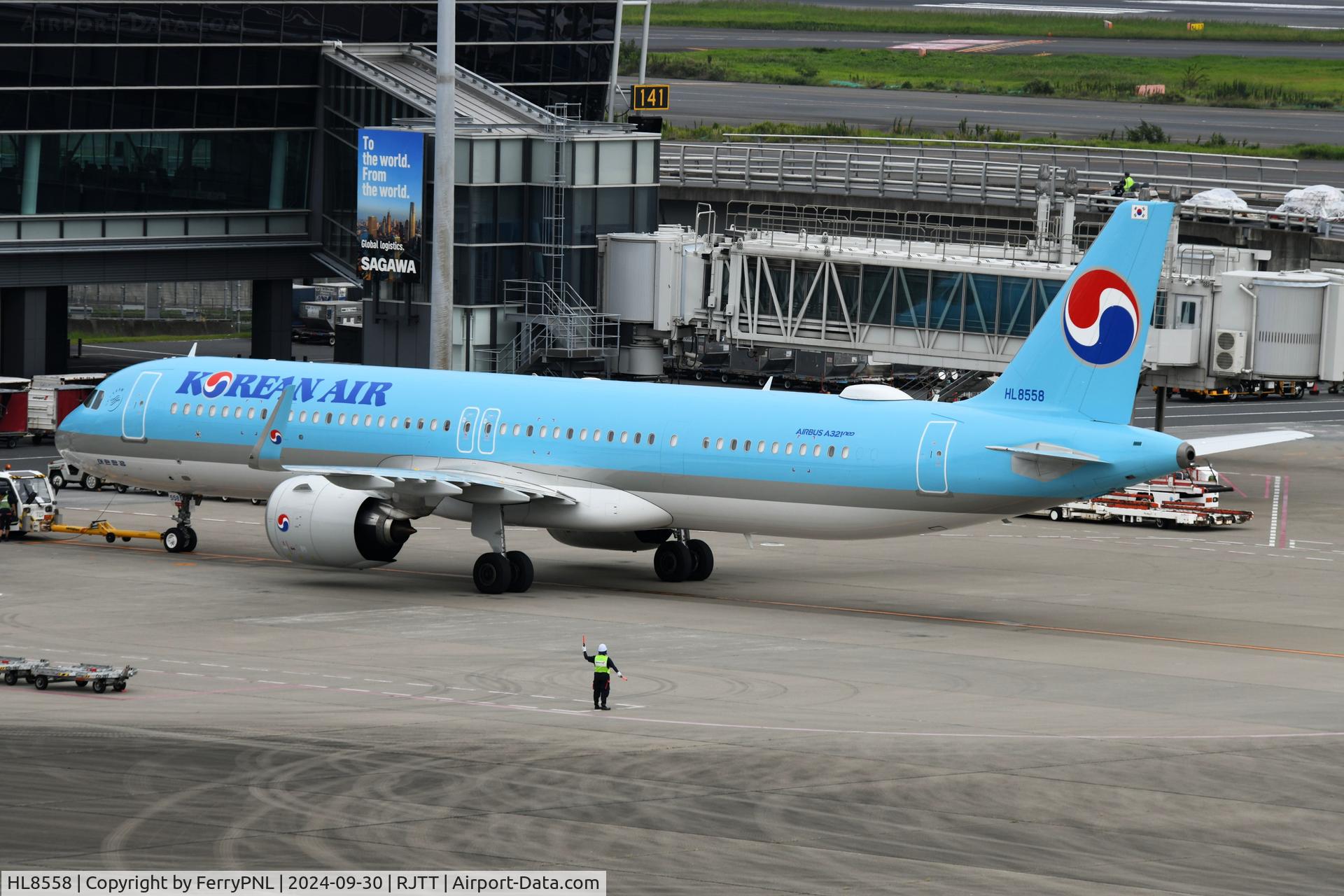 HL8558, 2024 Airbus A321-272NX C/N 11588, Korean A321N ready for push-back