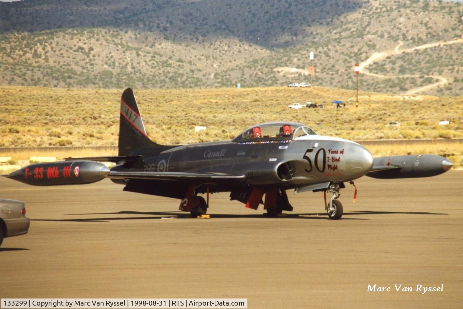 133299, Canadair CT-133 Silver Star 3 C/N T33-299, 133299 of 417 sq Cold Lake - Alberta at the Reno Air Races in Sept 1998.