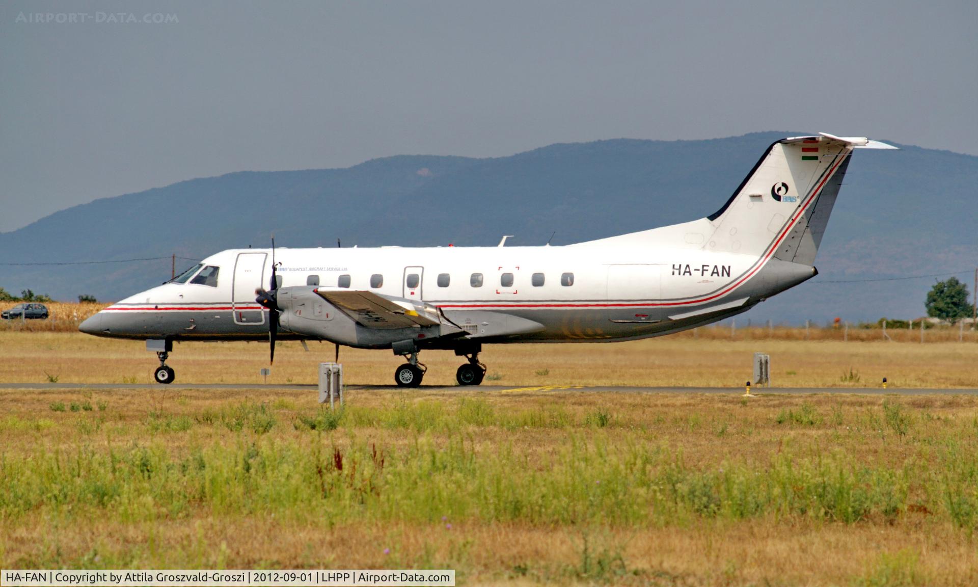 HA-FAN, 1988 Embraer EMB-120ER Brasilia C/N 120104, LHPP - Pécs-Pogány Airport, Hungary