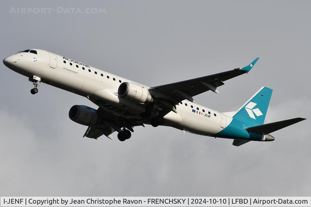 I-JENF, 2010 Embraer ERJ 190 LR C/N 19000337, Frankfurt (FRA)	Bordeaux (BOD)	LH898