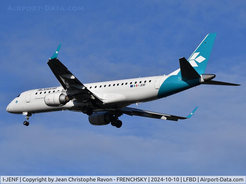 I-JENF, 2010 Embraer ERJ 190 LR C/N 19000337, Frankfurt (FRA)	Bordeaux (BOD)	LH898