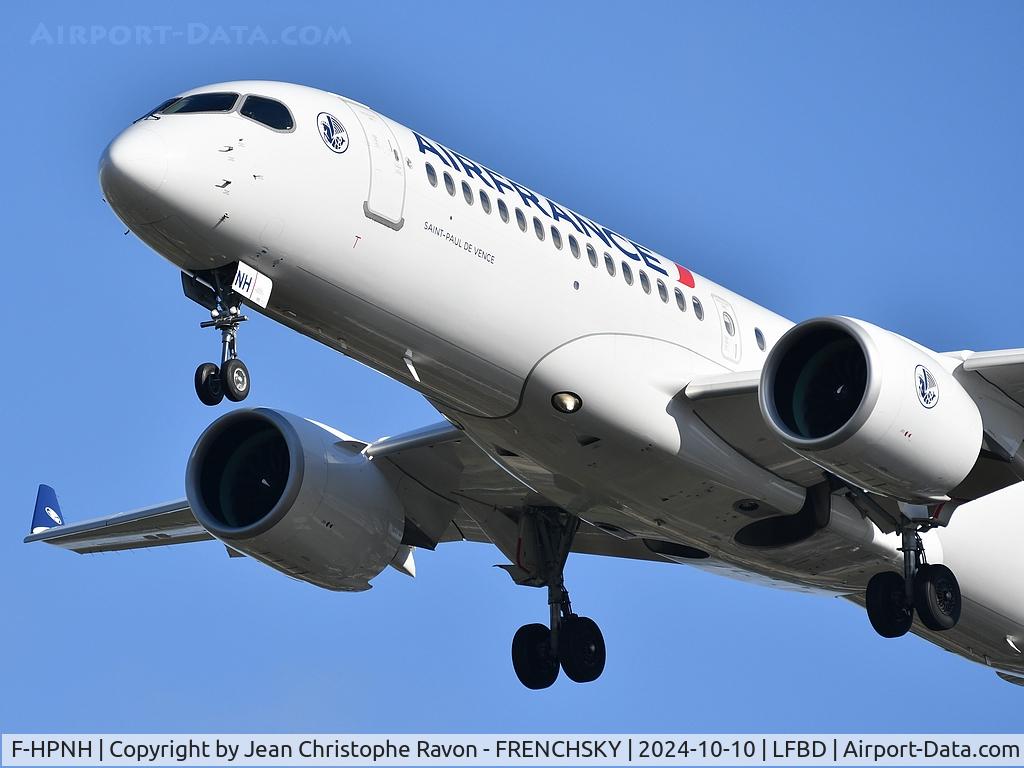 F-HPNH, 2024 Airbus A220-300 C/N 55275, Paris (CDG)	Bordeaux (BOD)	AF7432