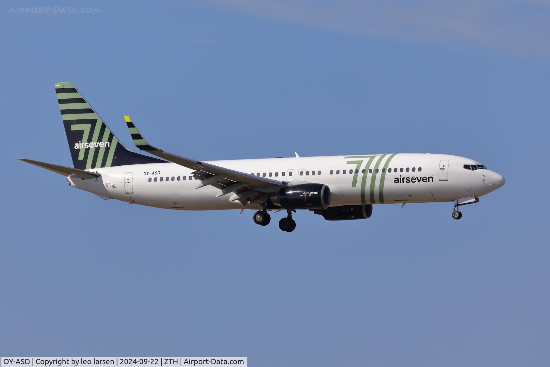 OY-ASD, 2009 Boeing 737-8FZ C/N 29674, Zakynthos 22.9.2024