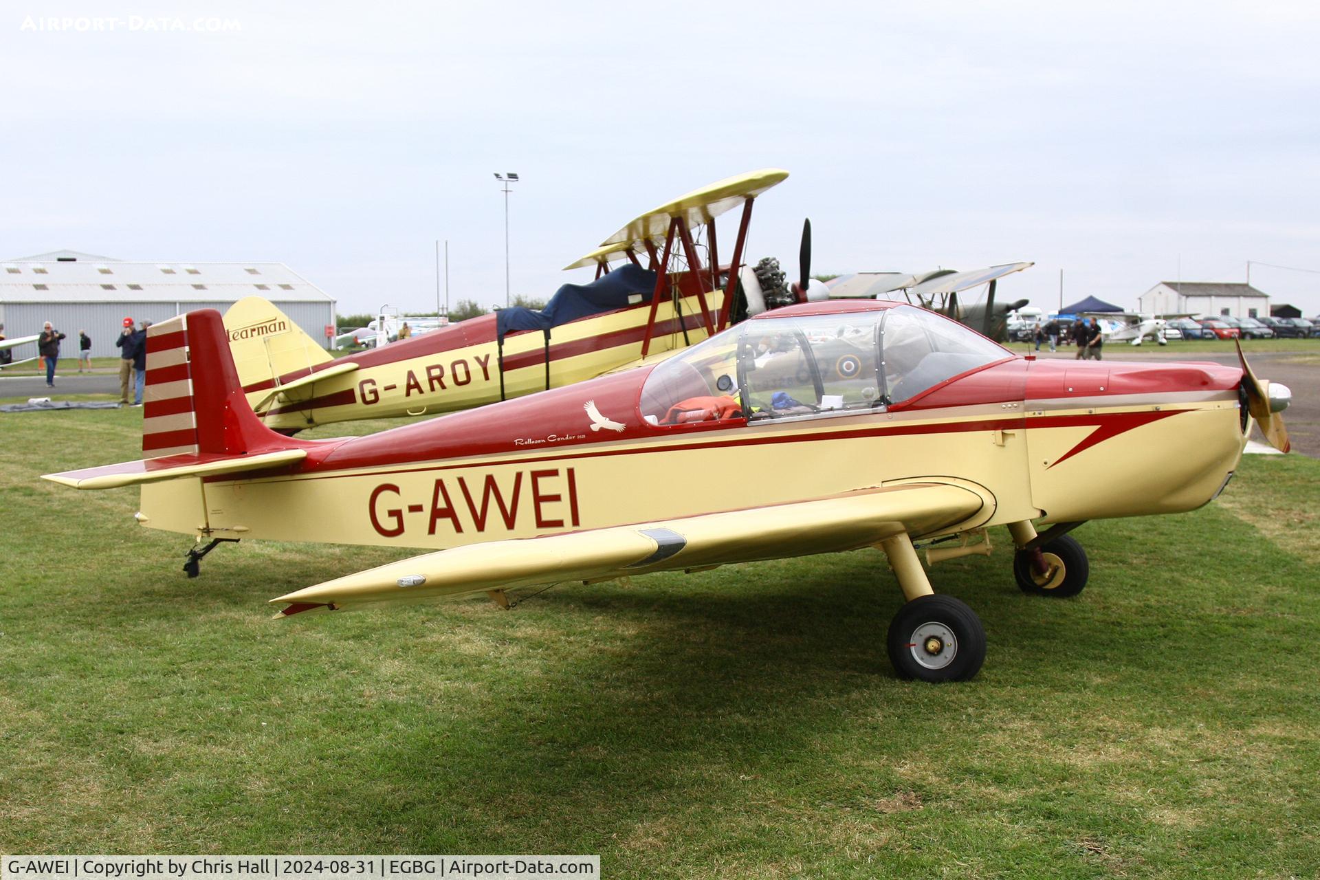 G-AWEI, 1968 Rollason Druine D-62B Condor C/N RAE/628, LAA Rally 2024, Leicester