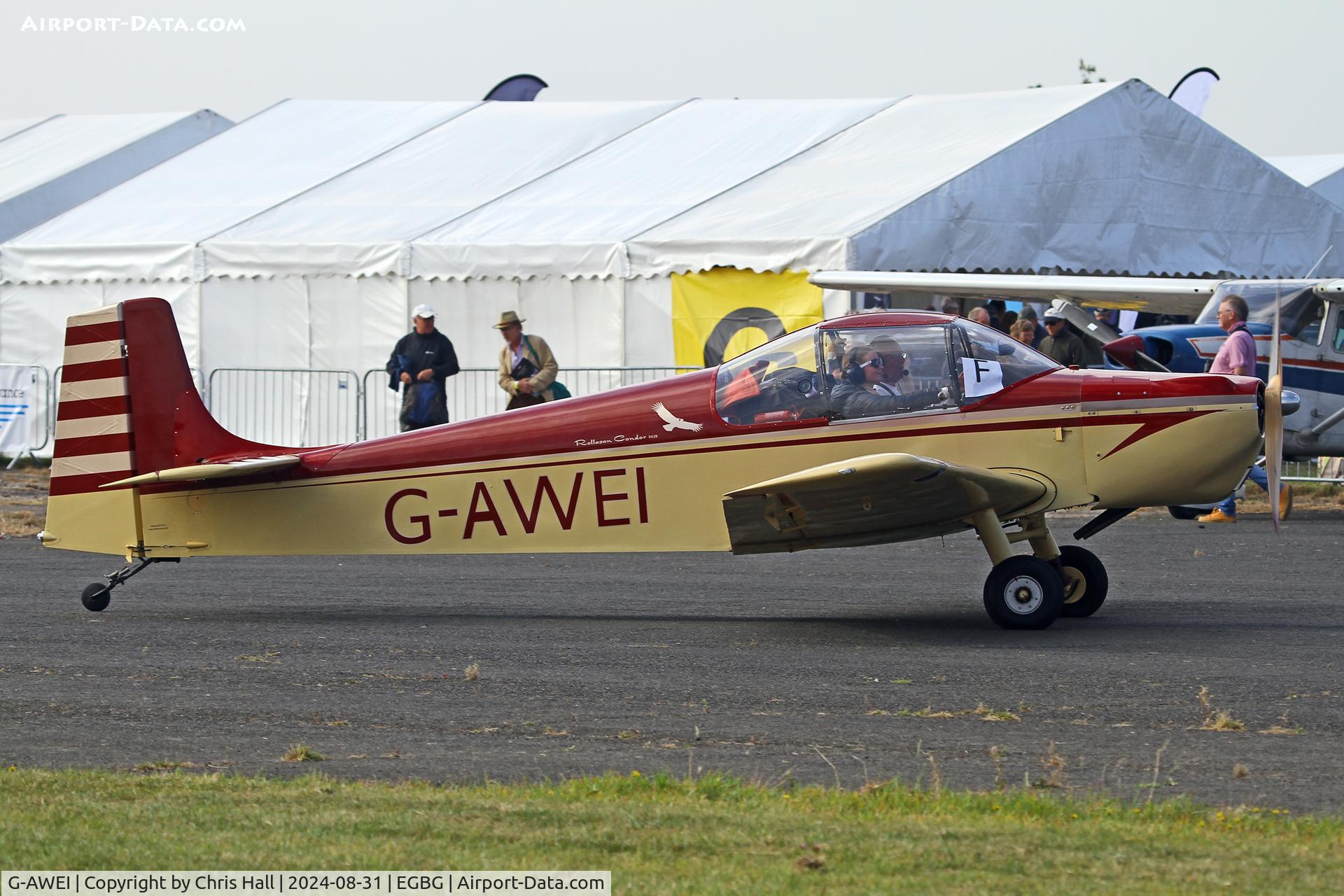 G-AWEI, 1968 Rollason Druine D-62B Condor C/N RAE/628, LAA Rally 2024, Leicester