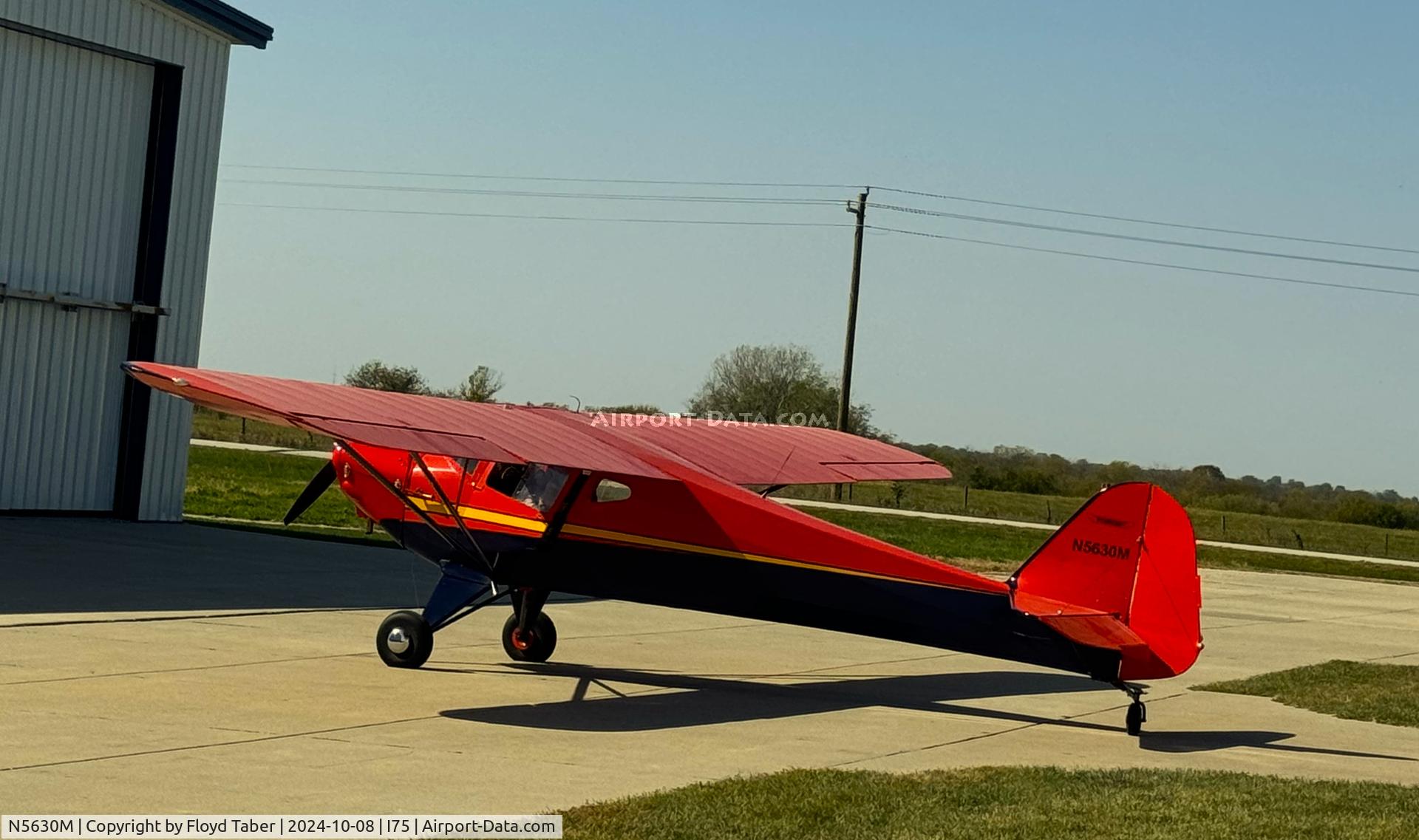 N5630M, 1948 Taylorcraft BCS12-D C/N 12031, Mark coming back from a flight in his beautiful Taylorcraft