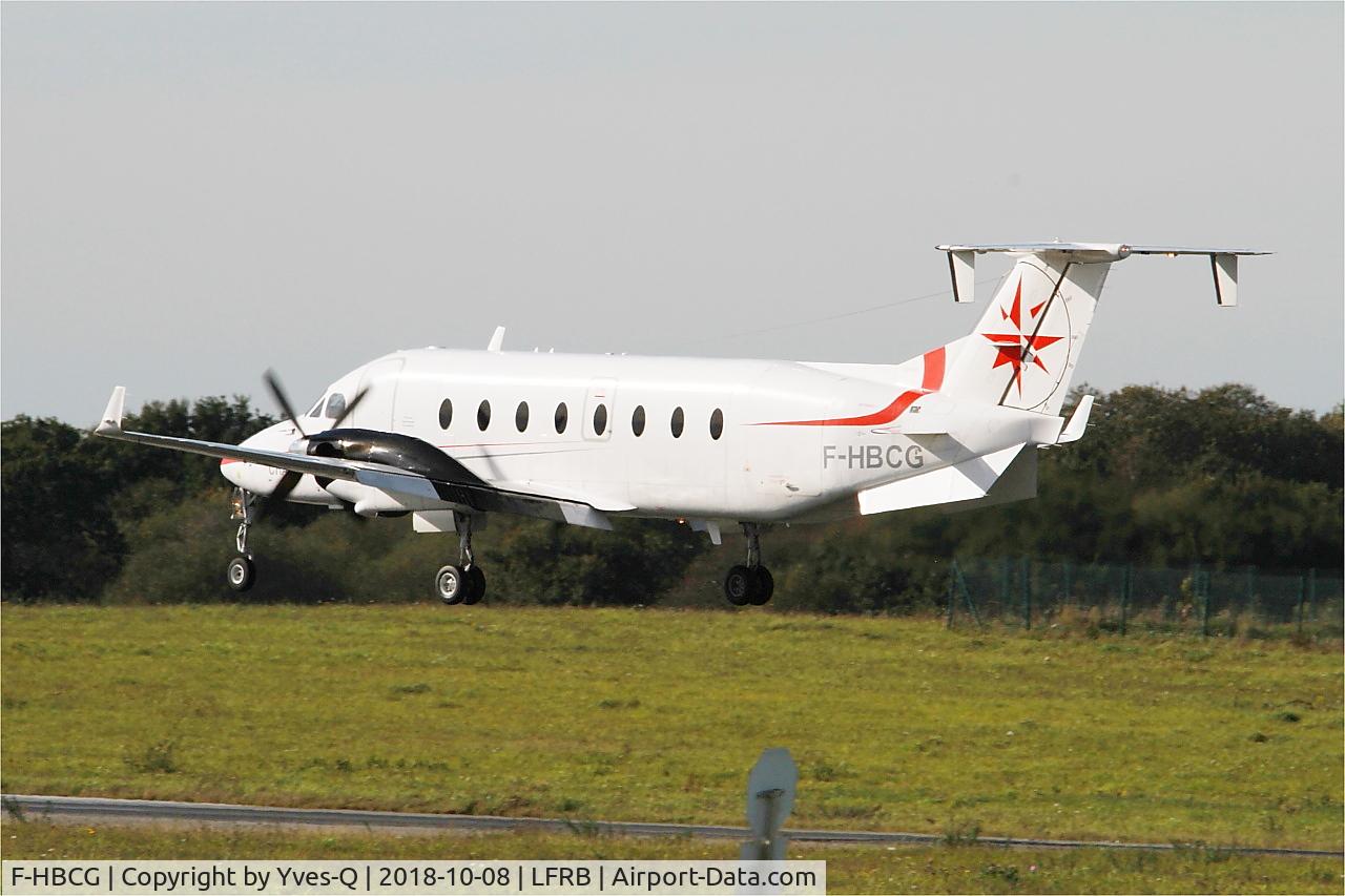 F-HBCG, 1993 Beech 1900D C/N UE-70, Beech 1900D, Landing 25L, Brest-Bretagne airport (LFRB-BES)