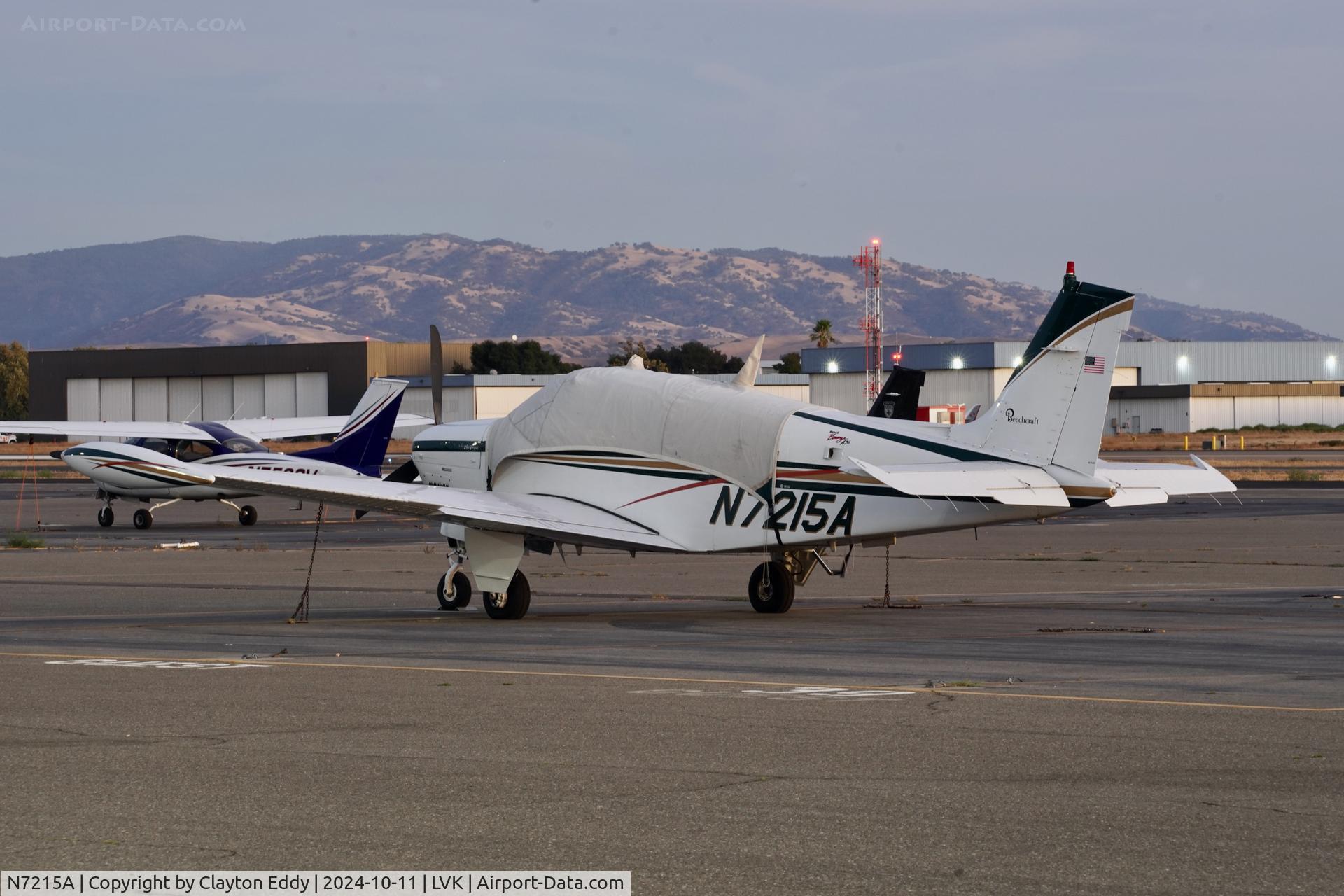 N7215A, 1984 Beech A36 Bonanza 36 C/N E-2213, Livermore Airport in California 2024.