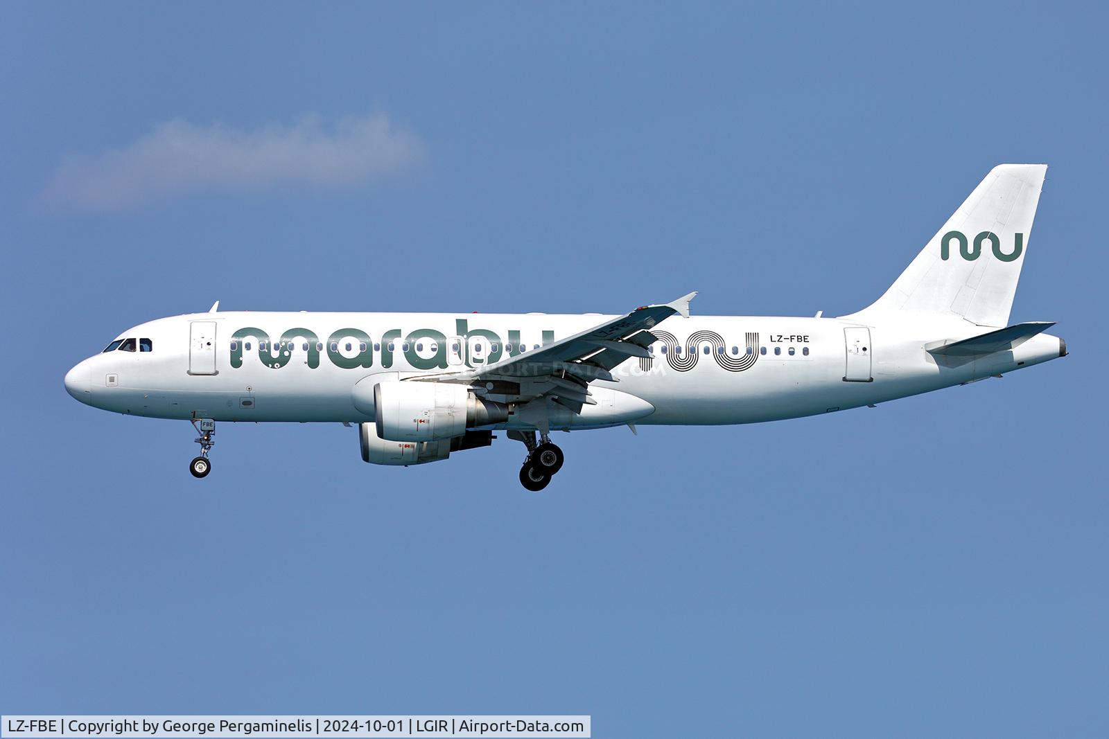 LZ-FBE, 2009 Airbus A320-214 C/N 3780, Short final for runway 27.