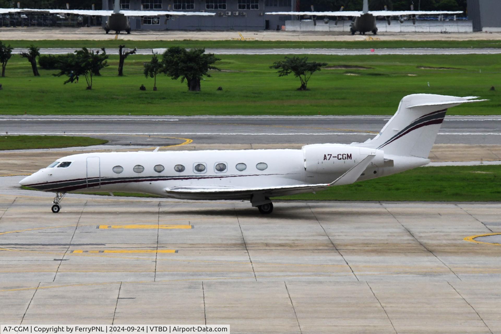 A7-CGM, 2021 Gulfstream G-VI (G650ER) C/N 6471, Qatar Executive G650 departing
