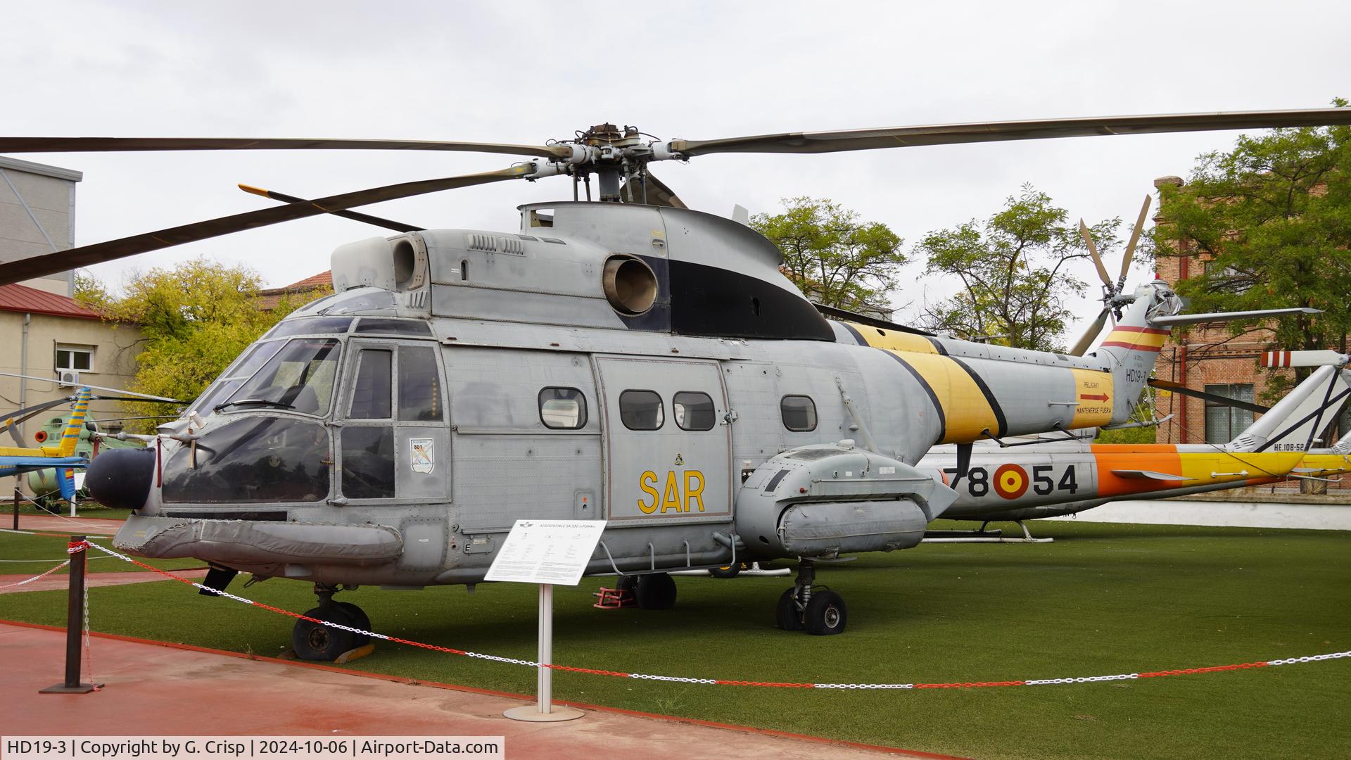 HD19-3, Aérospatiale SA-330L Puma C/N 1254, Museo del Aire y del Espacio, Cuatro Vientos, Madrid, Spain