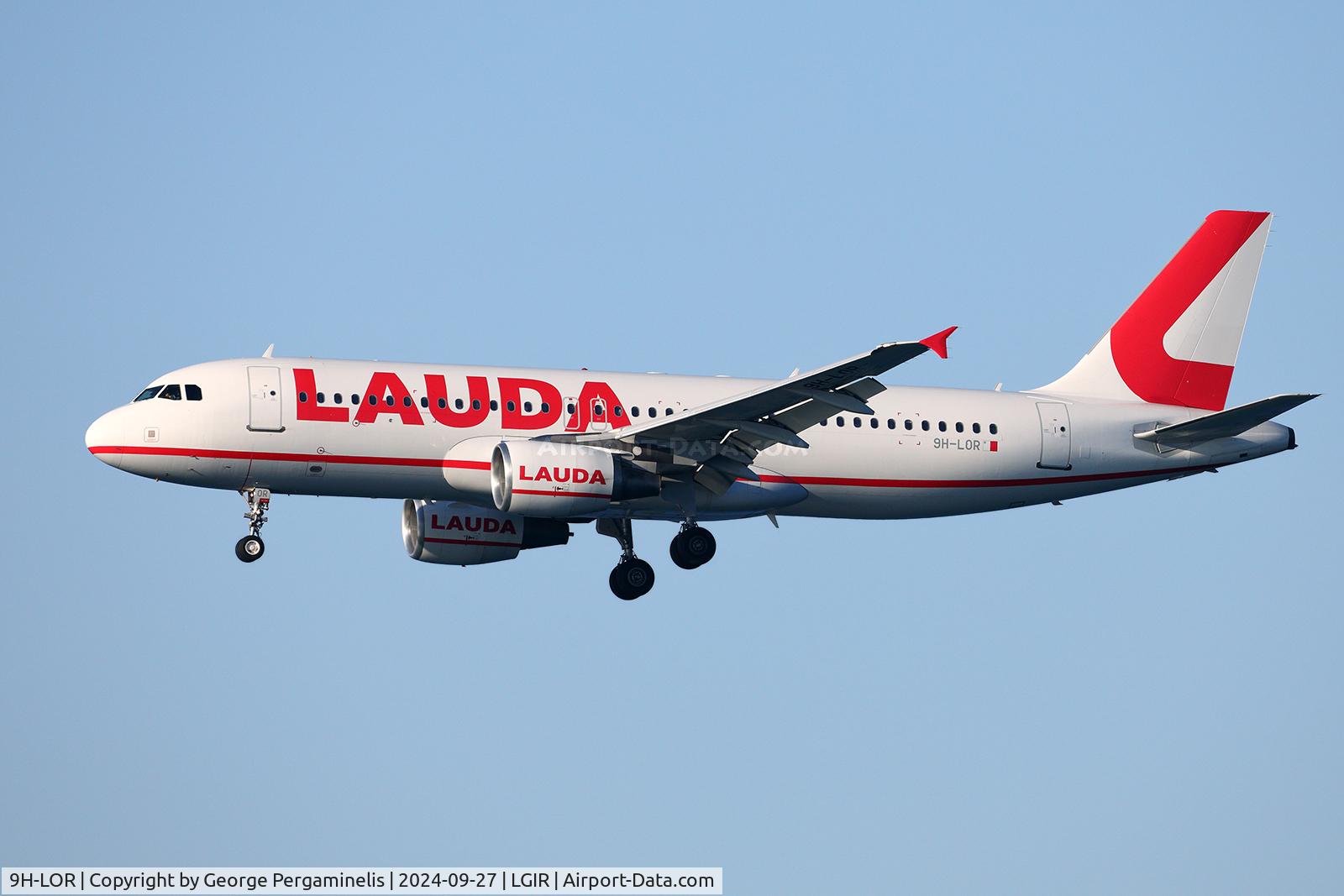 9H-LOR, 2007 Airbus A320-214 C/N 3206, Short final for runway 27.