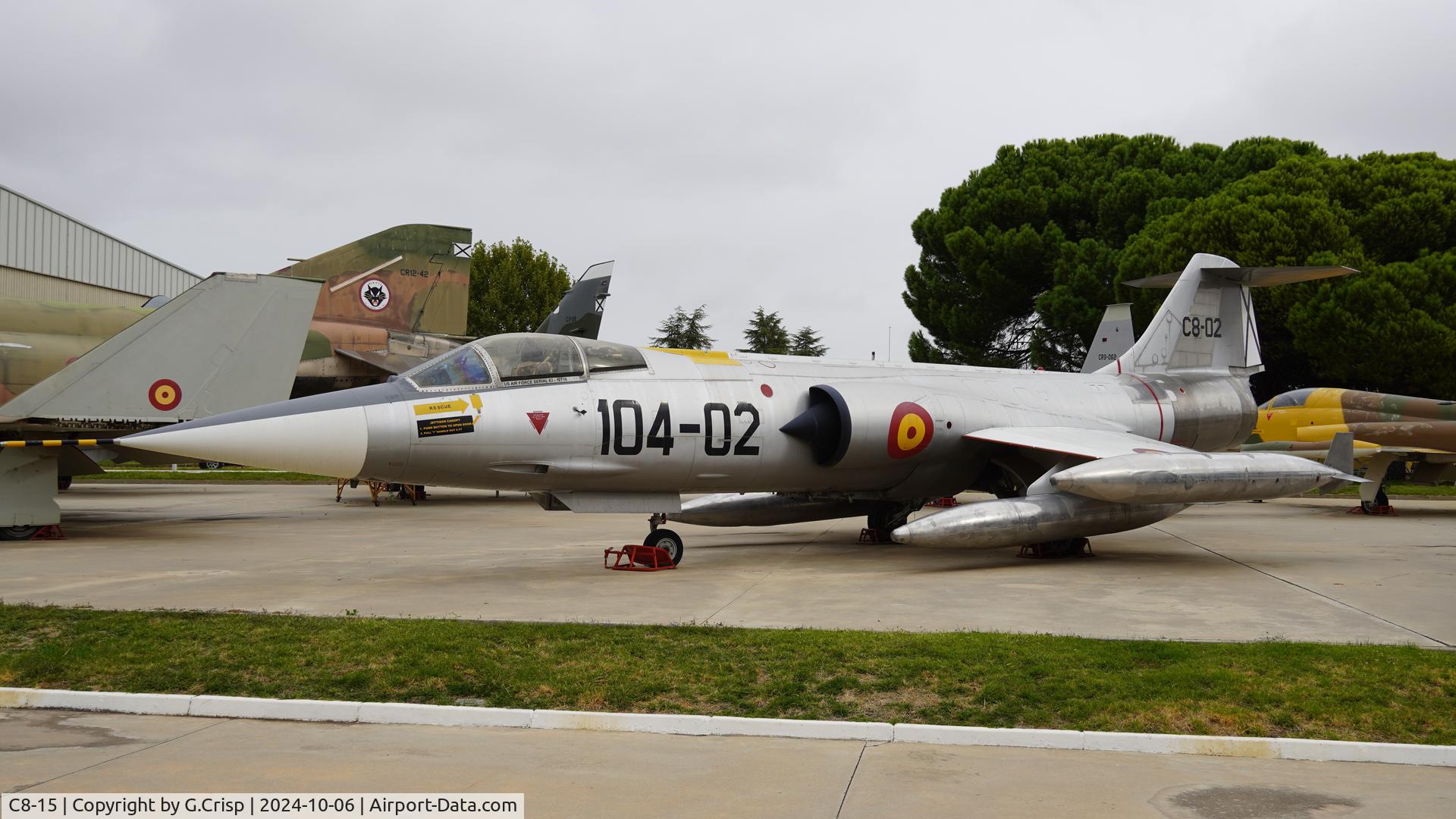 C8-15, Lockheed F-104G Starfighter C/N 683-9174, Museo del Aire y del Espacio, Cuatro Vientos, Madrid, Spain
Repainted November 2017 as C8-02 (104-02).