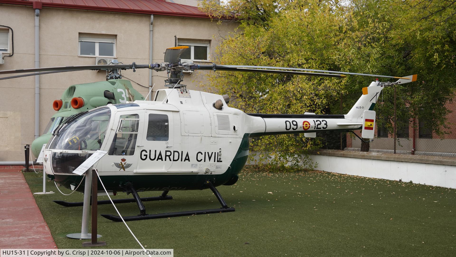 HU15-31, MBB Bo-105CB C/N S4-472, Museo del Aire y del Espacio, Cuatro Vientos, Madrid, Spain