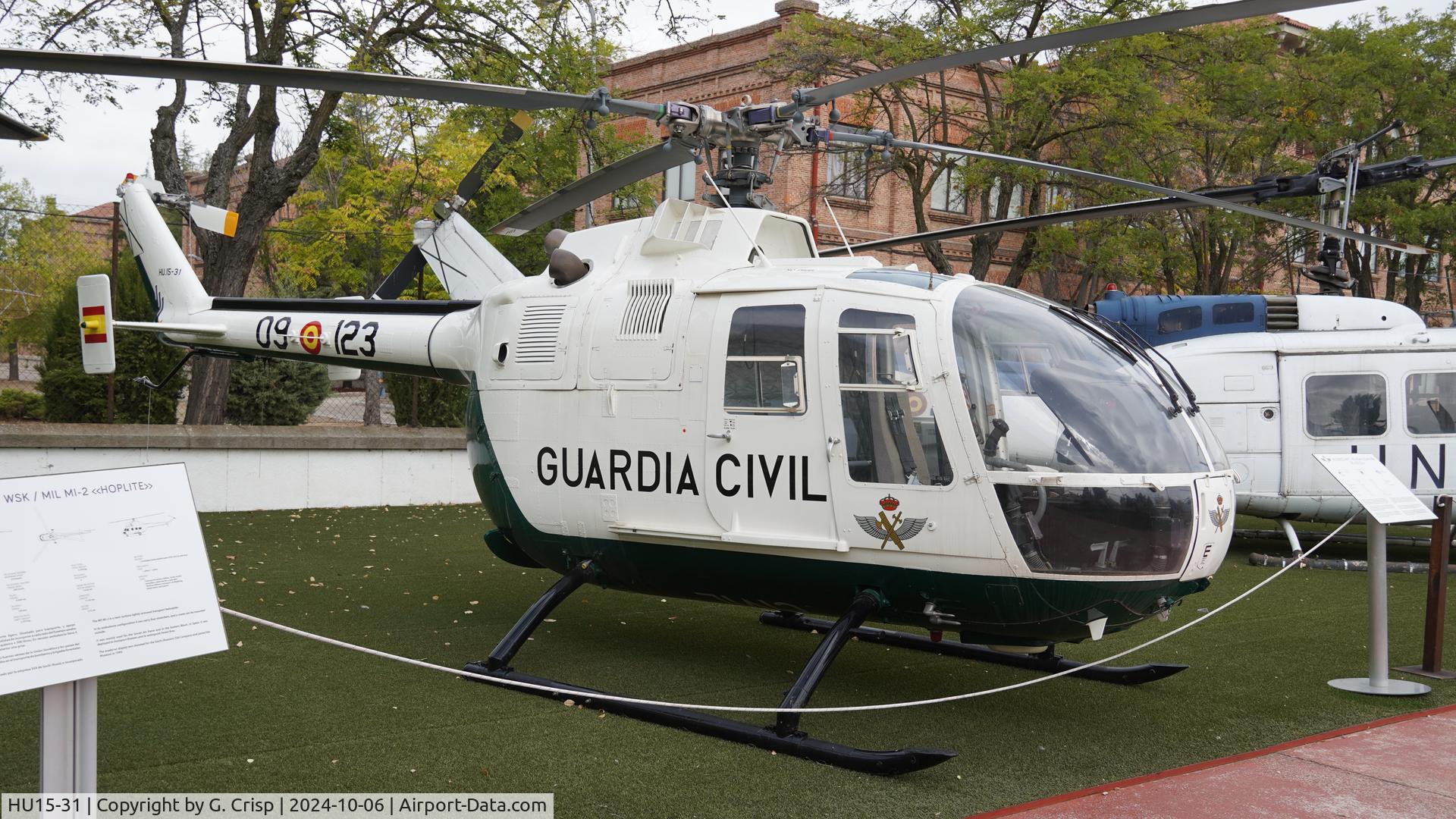 HU15-31, MBB Bo-105CB C/N S4-472, Museo del Aire y del Espacio, Cuatro Vientos, Madrid, Spain