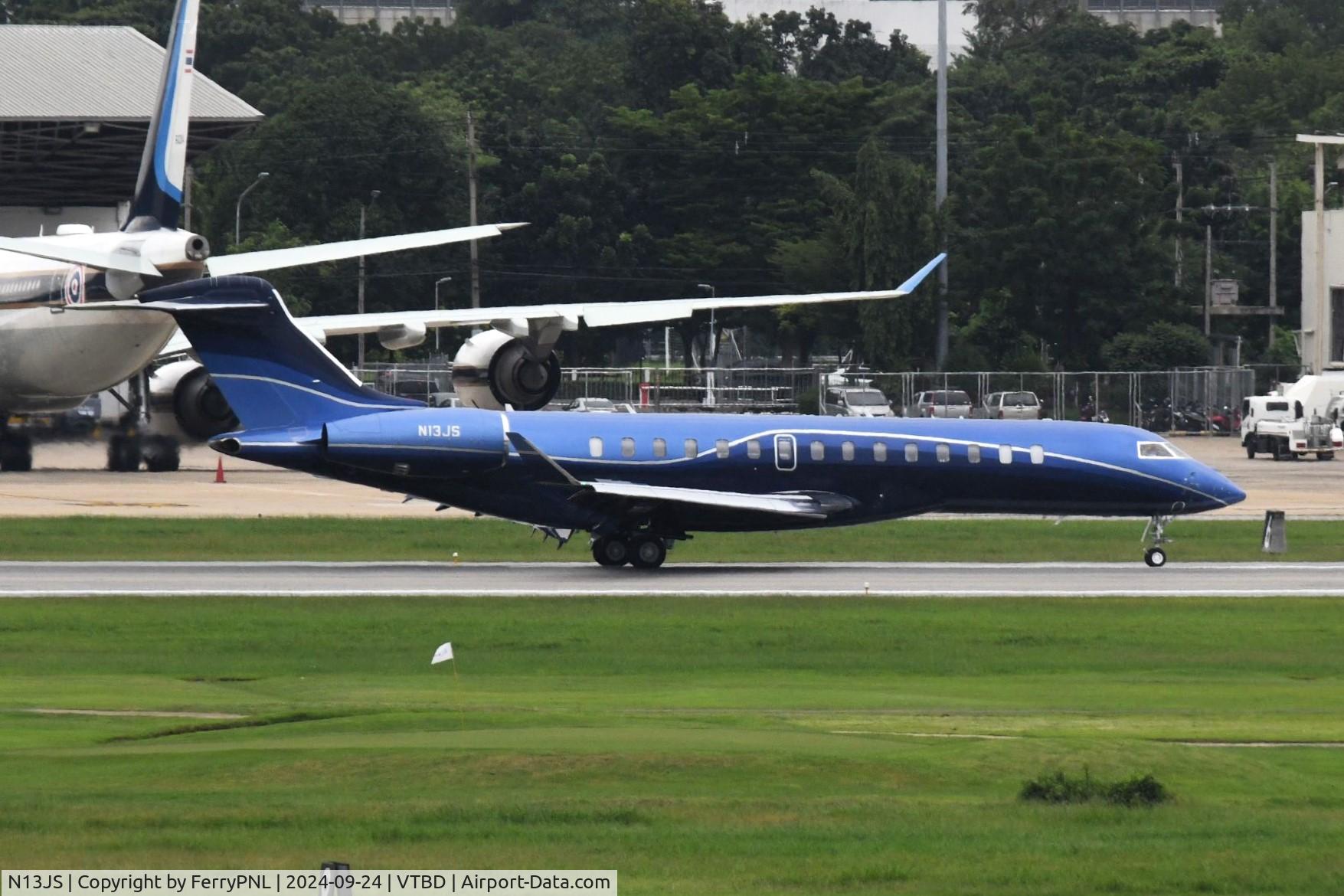 N13JS, 2023 Bombardier BD700 Global 7500 C/N 70169, JS Aircraft Leasing LLC Global 7500 landing in Thailand