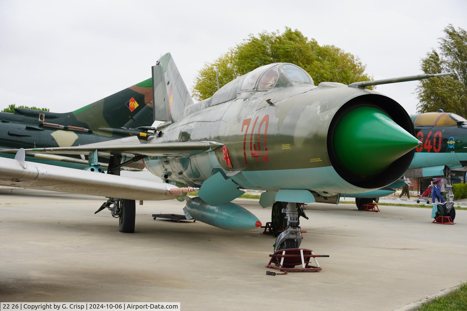 22 26, Mikoyan-Gurevich MiG-21SPS C/N 94A4302, Museo del Aire y del Espacio, Cuatro Vientos, Madrid, Spain
