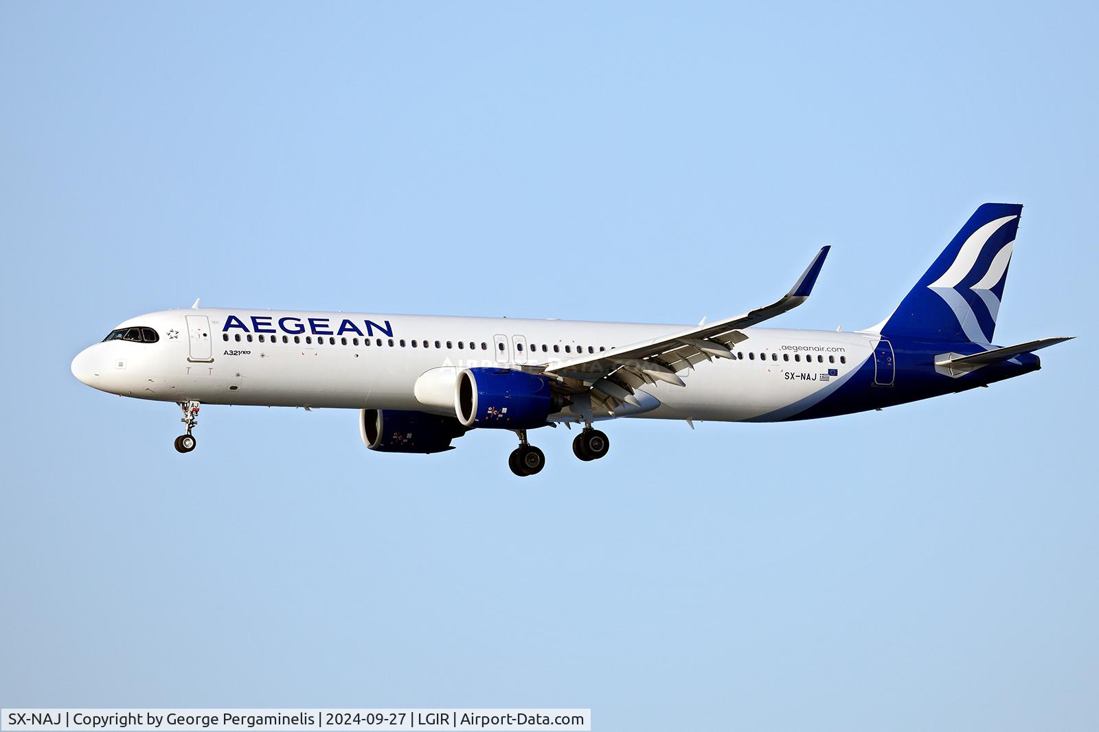 SX-NAJ, 2022 Airbus A321-271NX C/N 10832, Short final for runway 27.