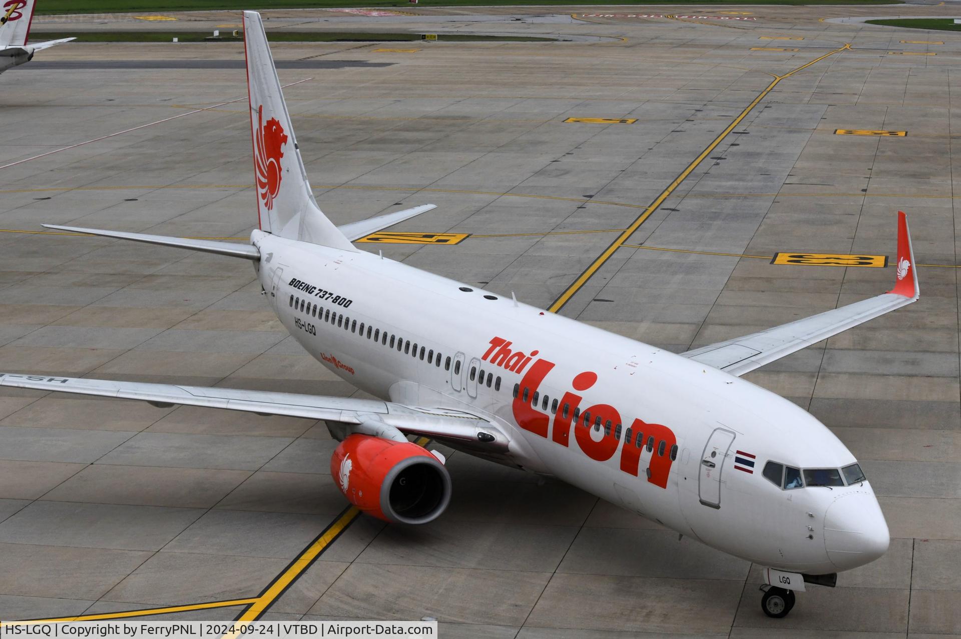 HS-LGQ, 2013 Boeing 737-8GP(WL) C/N 38745, Thai Lion Air B738 arriving at the terminal