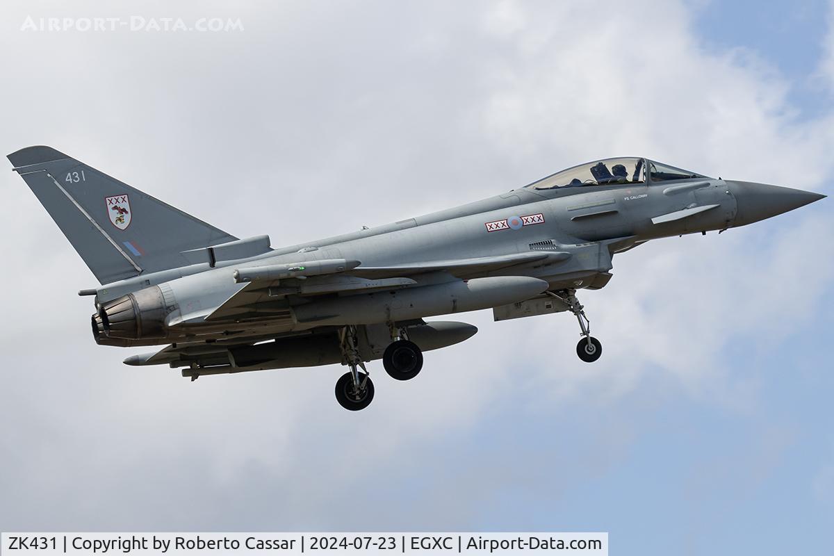 ZK431, 2019 Eurofighter EF 2000 Typhoon FGR4 C/N BS147, Coningsby