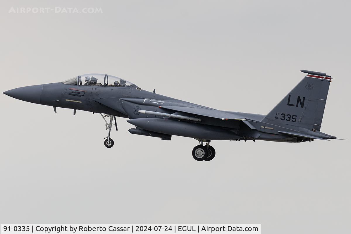 91-0335, 1991 McDonnell Douglas F-15E Strike Eagle C/N 1242/E200, Lakenheath