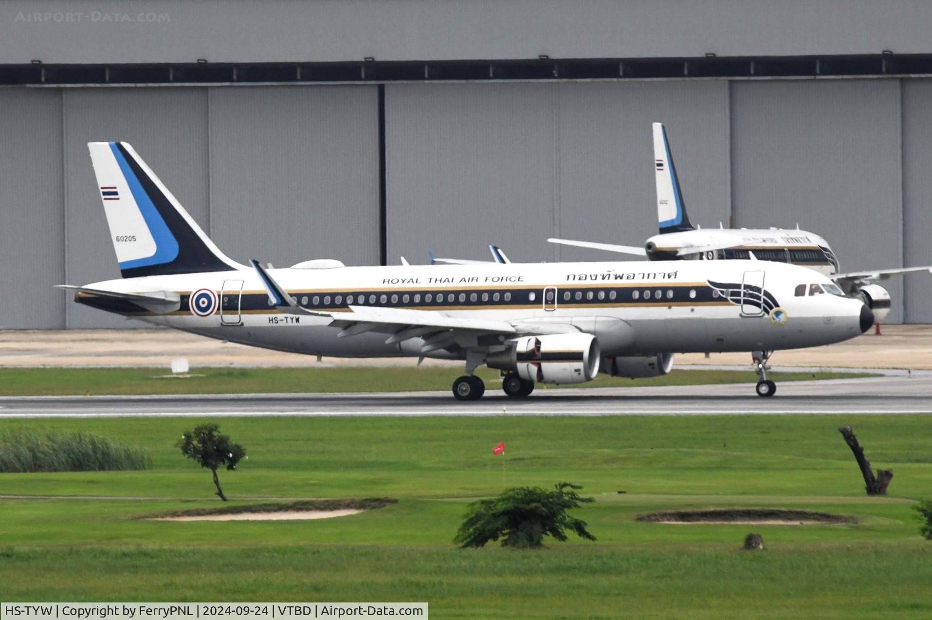 HS-TYW, 2020 Airbus A320-214(WL) ACJ Prestige C/N 9313, Royal Thai Air Force A320CJ landing