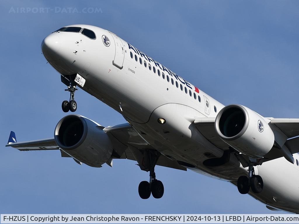 F-HZUS, 2022 Airbus A220-300 C/N 55200, Paris (CDG)	Bordeaux (BOD)	AF7432