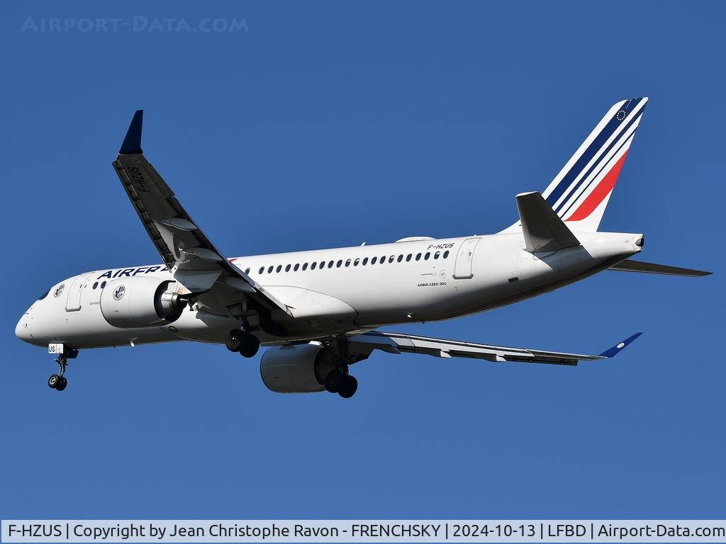 F-HZUS, 2022 Airbus A220-300 C/N 55200, Paris (CDG)	Bordeaux (BOD)	AF7432