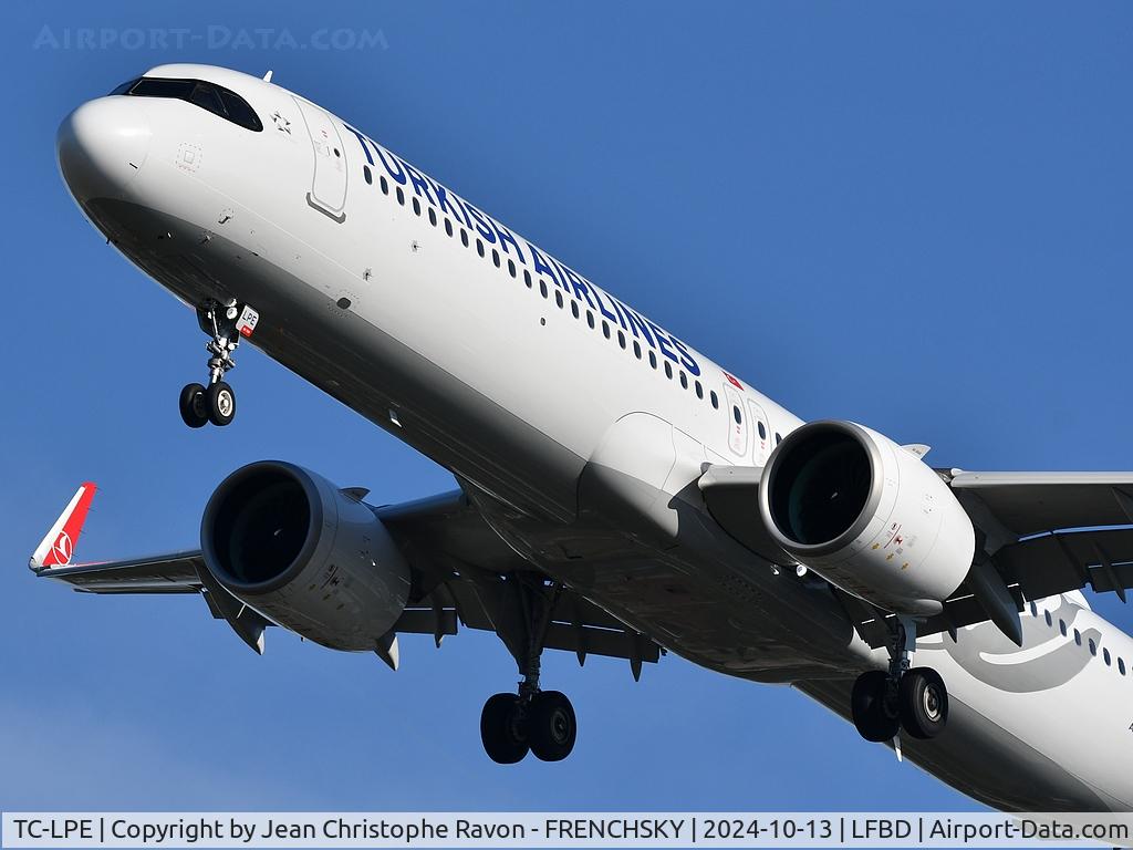 TC-LPE, 2024 Airbus A A321-271NX C/N 11944, Istanbul (IST)	Bordeaux (BOD)	TK1389
