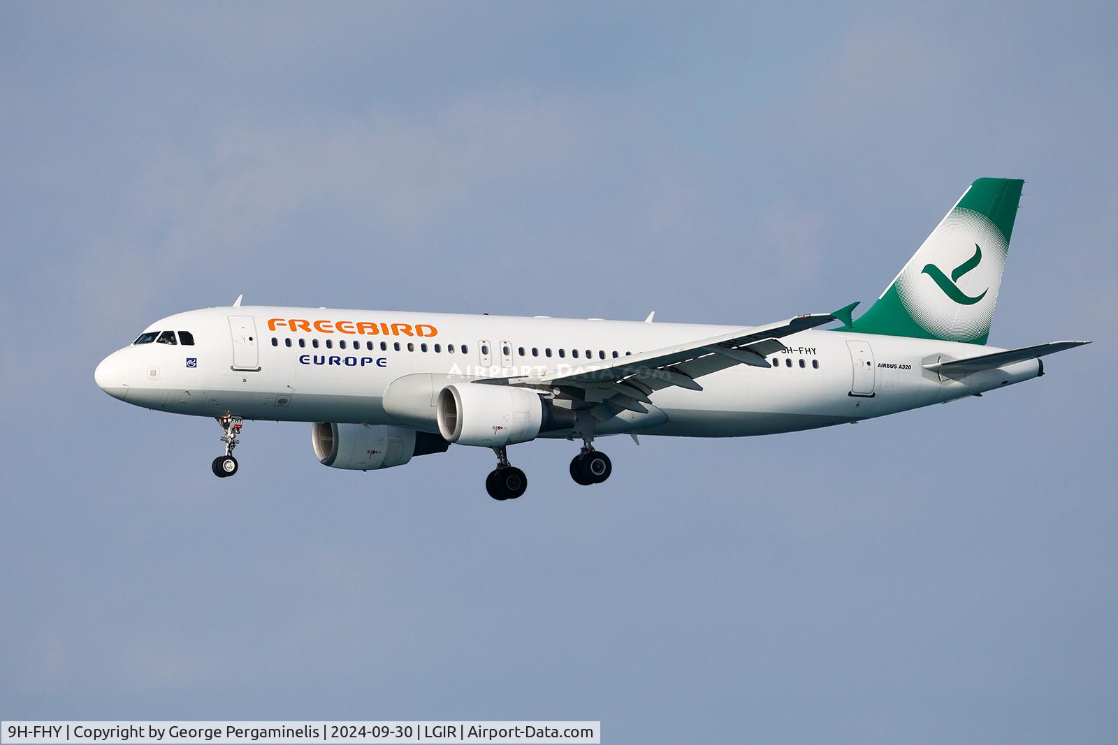 9H-FHY, 2009 Airbus A320-214 C/N 3891, Short final for runway 27.