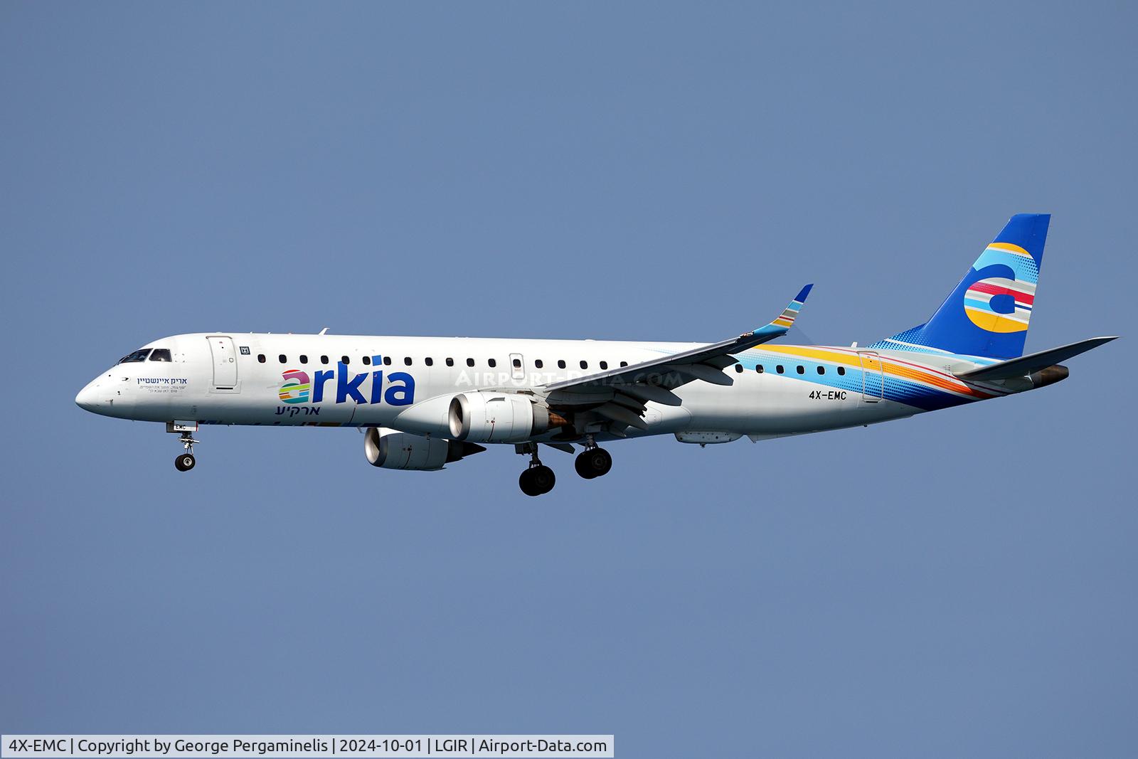 4X-EMC, 2016 Embraer 195AR (ERJ-190-200 IGW) C/N 19000713, Short final for runway 27.