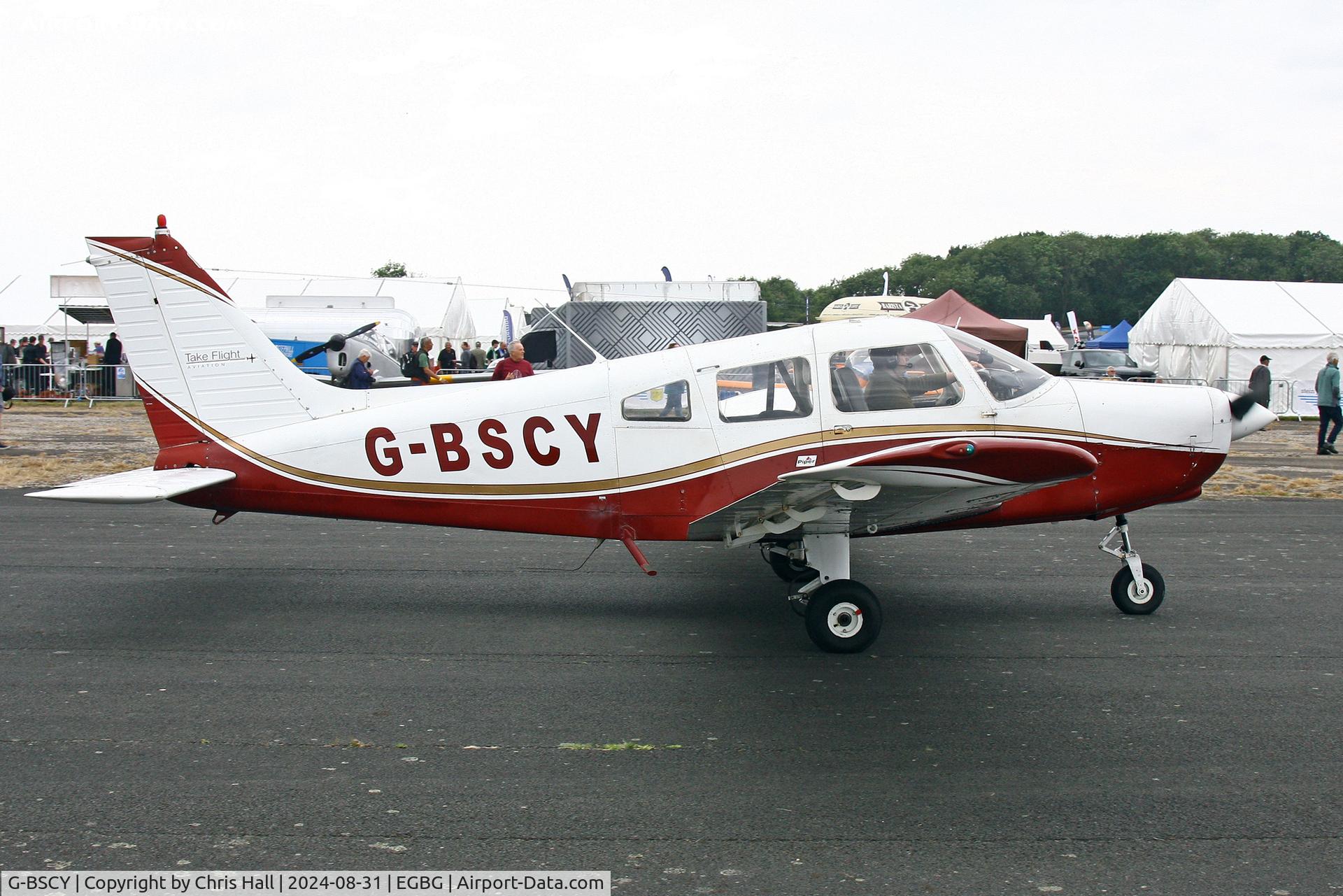 G-BSCY, 1975 Piper PA-28-151 Cherokee Warrior C/N 28-7515046, LAA Rally 2024, Leicester