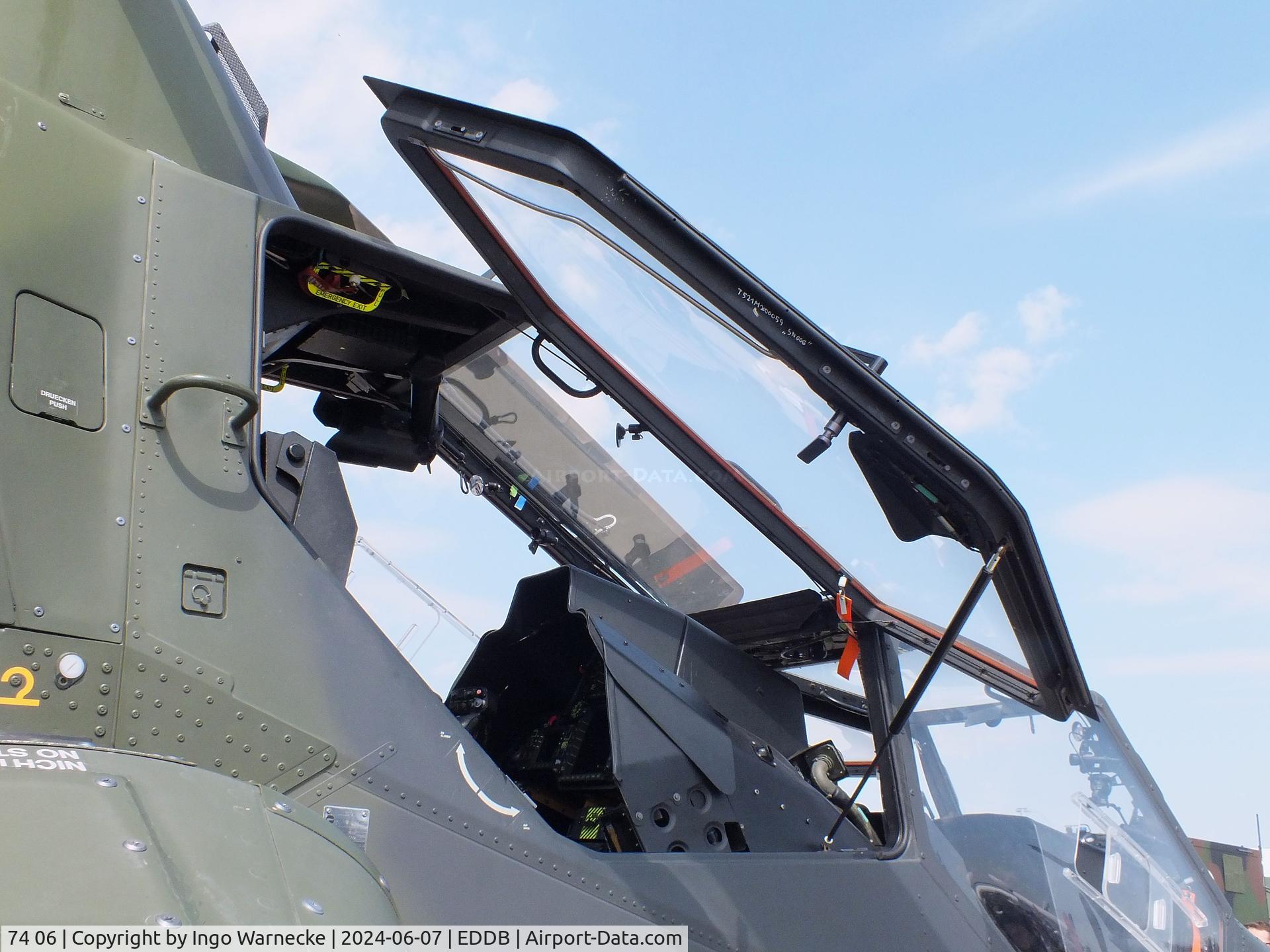 74 06, Eurocopter EC-665 Tiger UHT C/N 1006, Eurocopter EC665 Tiger UHT of the Heeresflieger (German army aviation) in 'Tiger' special colours at ILA 2024, Berlin #c