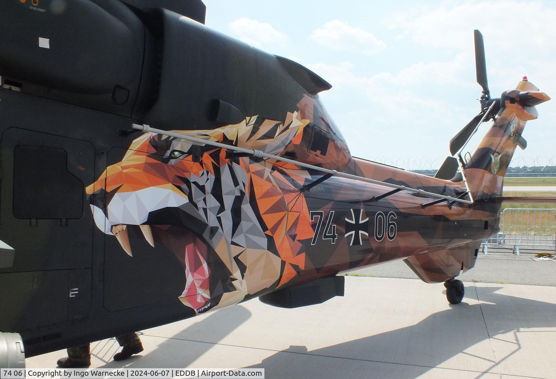 74 06, Eurocopter EC-665 Tiger UHT C/N 1006, Eurocopter EC665 Tiger UHT of the Heeresflieger (German army aviation) in 'Tiger' special colours at ILA 2024, Berlin