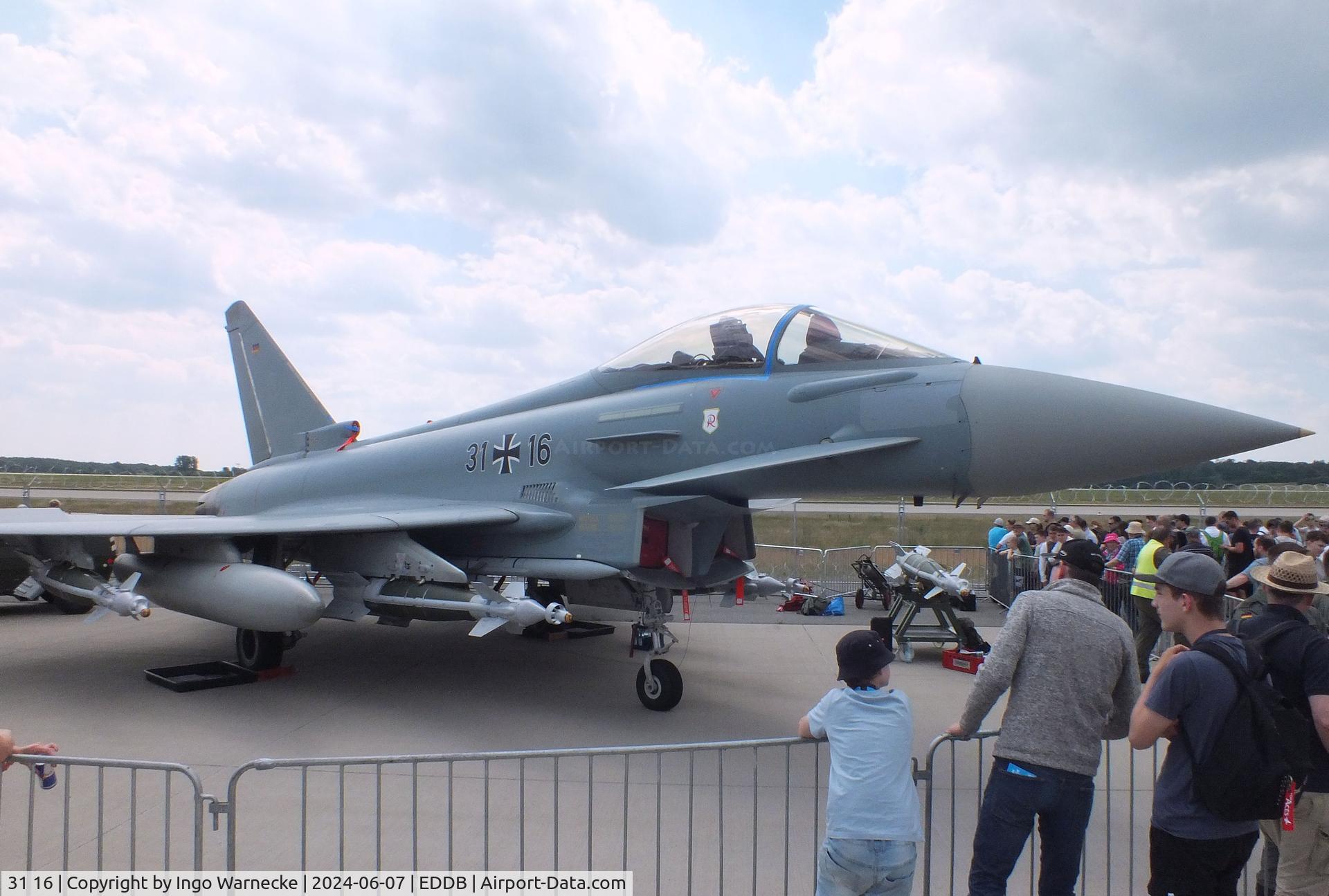 31 16, Eurofighter EF-2000 Typhoon S C/N AS009, Eurofighter EF2000 of the Luftwaffe (German Air Force) at ILA 2024, Berlin