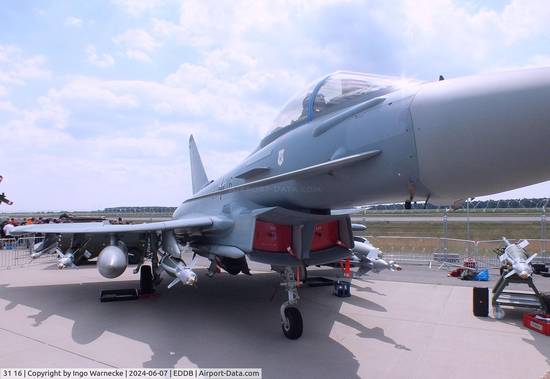 31 16, Eurofighter EF-2000 Typhoon S C/N AS009, Eurofighter EF2000 of the Luftwaffe (German Air Force) at ILA 2024, Berlin