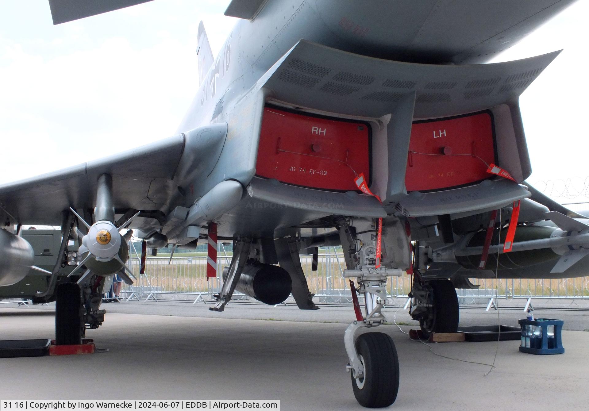 31 16, Eurofighter EF-2000 Typhoon S C/N AS009, Eurofighter EF2000 of the Luftwaffe (German Air Force) at ILA 2024, Berlin