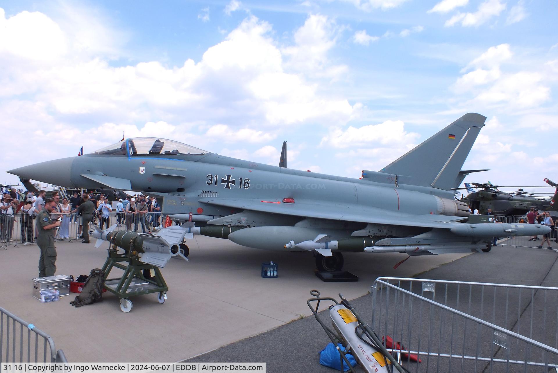 31 16, Eurofighter EF-2000 Typhoon S C/N AS009, Eurofighter EF2000 of the Luftwaffe (German Air Force) at ILA 2024, Berlin