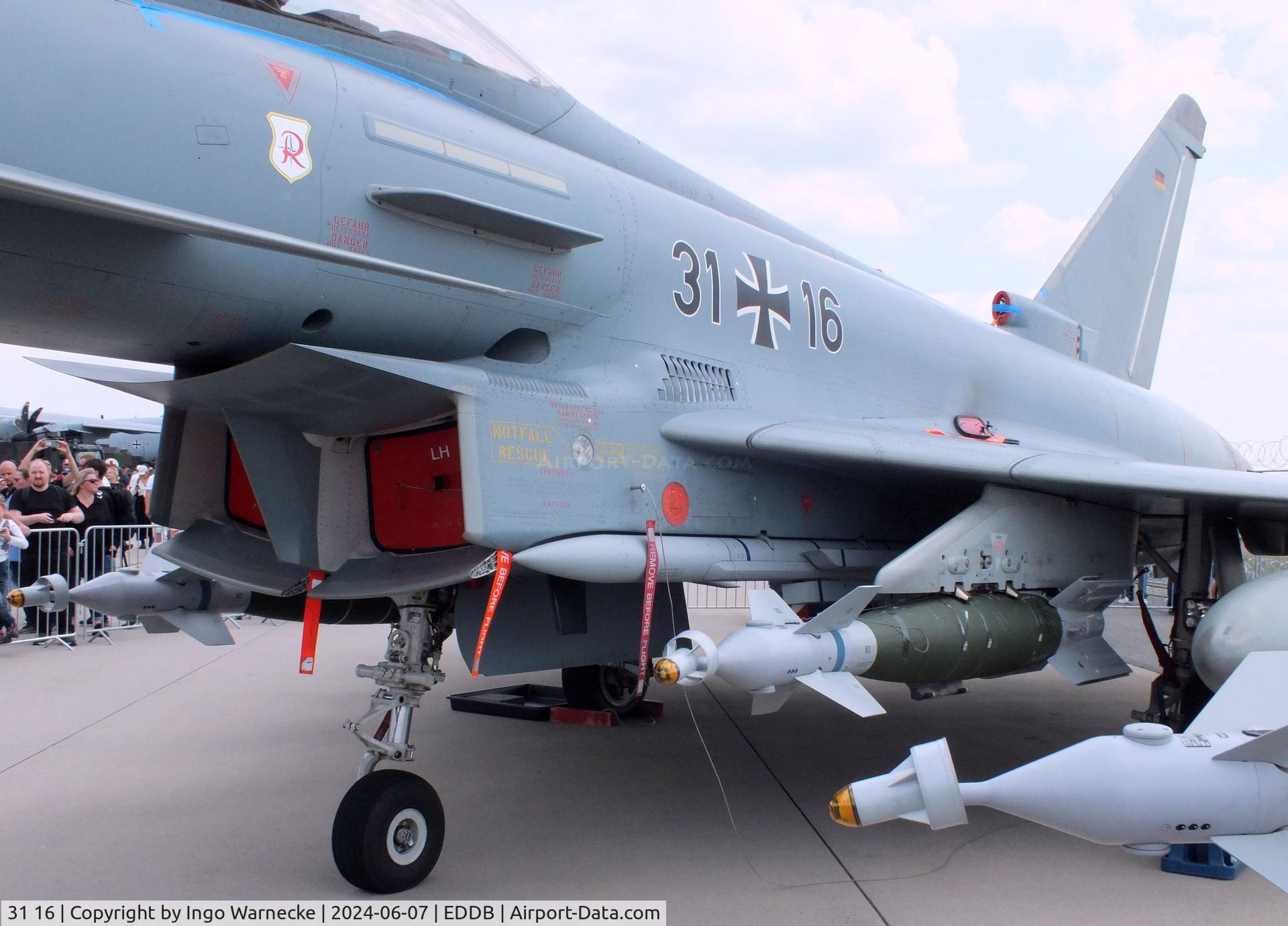 31 16, Eurofighter EF-2000 Typhoon S C/N AS009, Eurofighter EF2000 of the Luftwaffe (German Air Force) at ILA 2024, Berlin