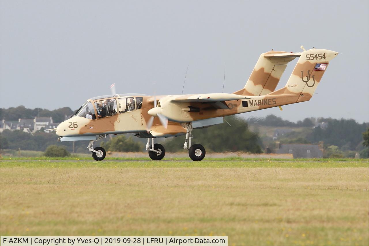 F-AZKM, 1971 North American OV-10B Bronco C/N 338-9 (305-65), North American OV-10B Bronco, Taxiing, Morlaix-Ploujean airport (LFRU-MXN)