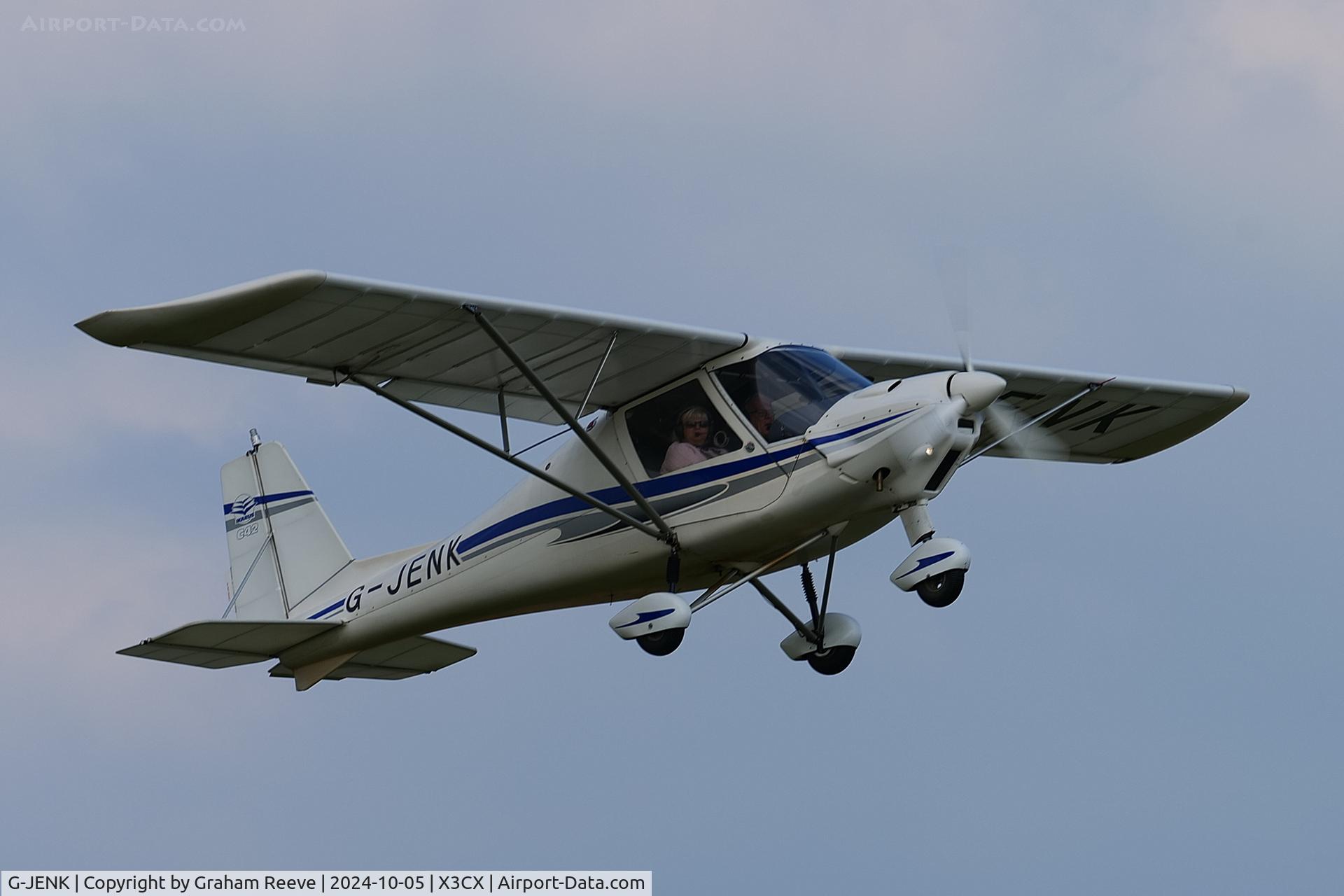 G-JENK, 2008 Comco Ikarus C42 FB80 C/N 0806-6978, Departing from Northrepps.