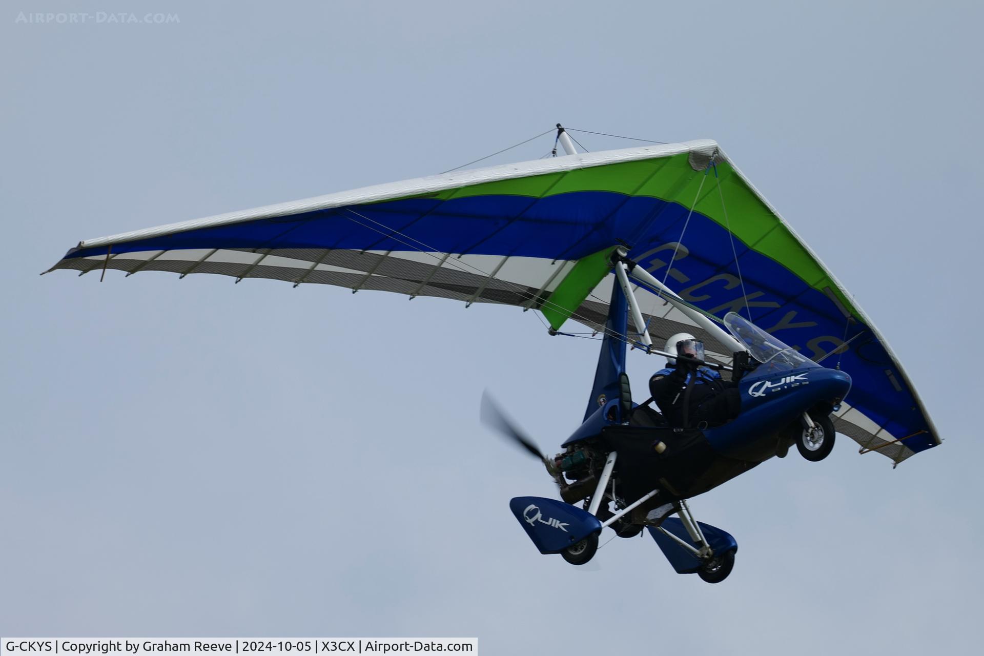 G-CKYS, 2018 P&M Aviation Quik GT-450 C/N 8779, Departing from Northrepps.