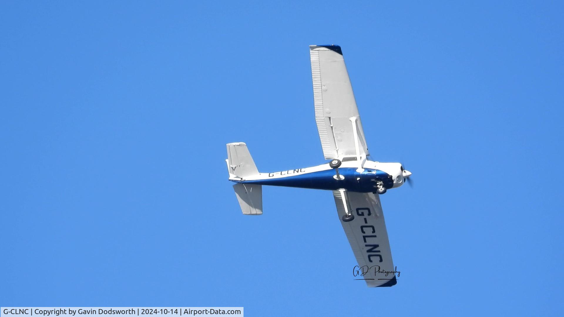 G-CLNC, 1980 Cessna 152 C/N 15284588, Over Darlington on October 14 2024.