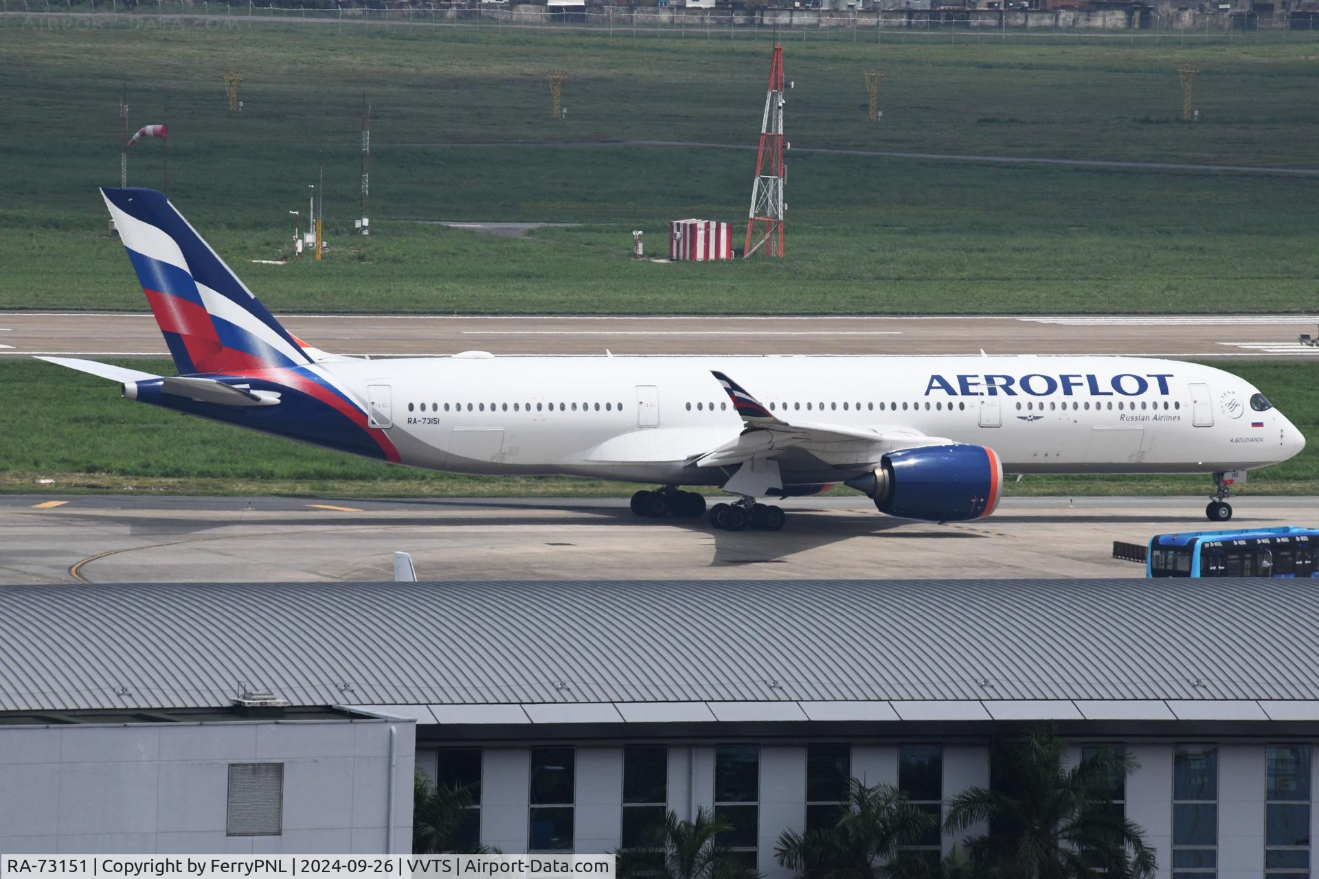 RA-73151, 2021 Airbus A350-941 C/N 441, Aeroflot A359 departing for Moscow