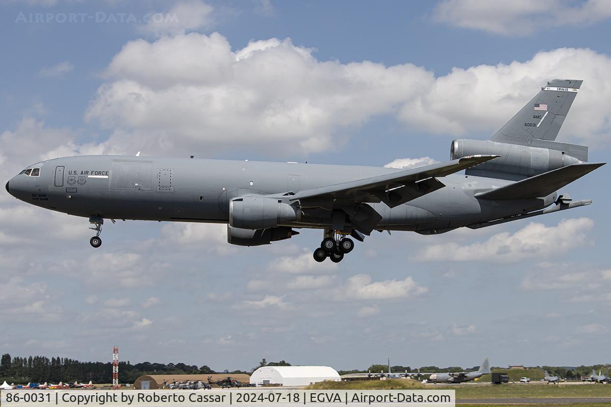 86-0031, 1986 McDonnell Douglas KC-10A Extender C/N 48244, RIAT 24